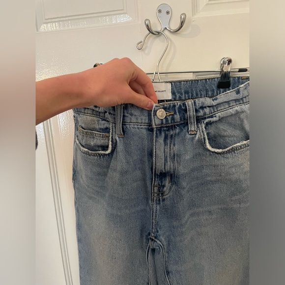 Current/Elliott Cropped Straight Leg Jeans Size 27 - Picture 6 of 12
